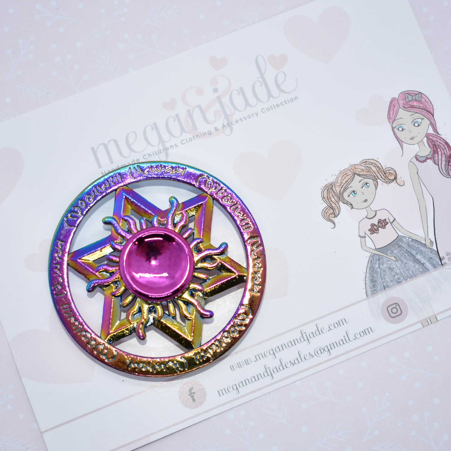 Star Wheel Rainbow Chrome Fidget Spinner