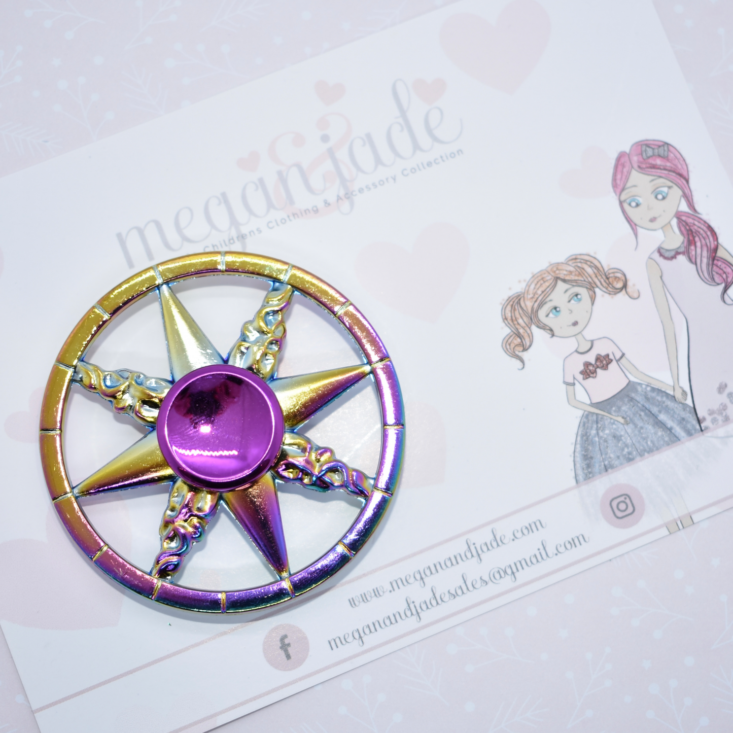 Diamond Wheel Rainbow Chrome Fidget Spinner