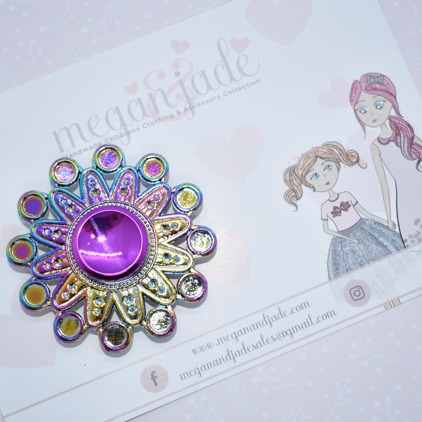 Mandala Rainbow Chrome Fidget Spinner